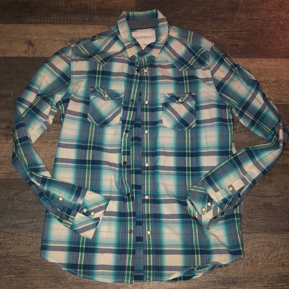Men’s Plaid Aero shirt - Picture 1 of 2